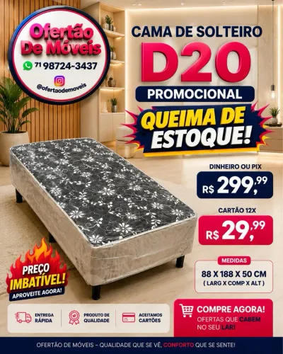 Cama BOX SOLTEIRO d20