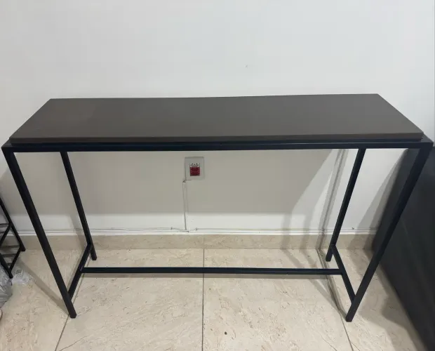 Aparador 1.20 x 0.50 - Granito Marrom Absoluto - Base em ferro