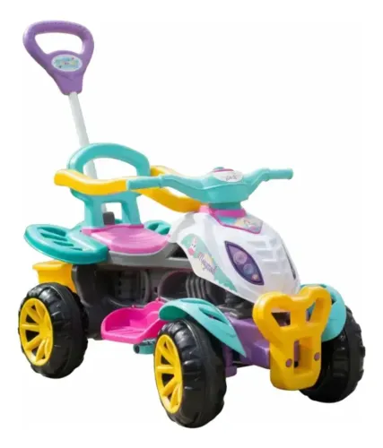 Quadriciclo Infantil Com Pedal E Empurrador Para Criança