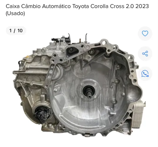CÂMBIO AUTOMÁTICO TOYOTA COROLLA CROSS 2.0 FLEX 2023 COM NF E GARANTIA