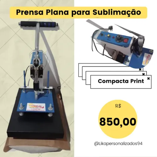 Prensa Plana para Sublimação - Compacta Print