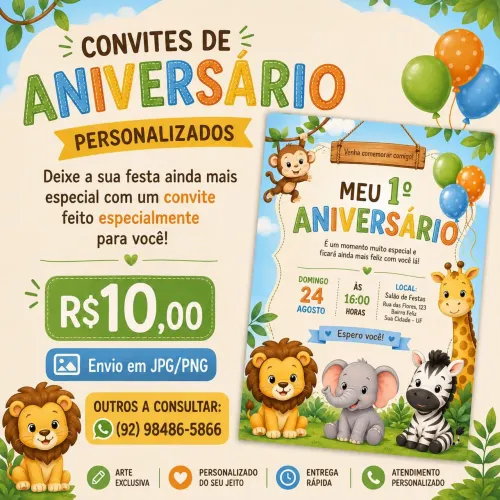 CONVITE DE ANIVERSÁRIO