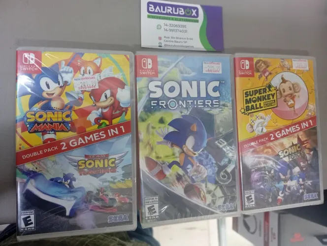 Jogos Sonic (Novos/Lacrados) - Nintendo Switch a partir de R$ 249,99 