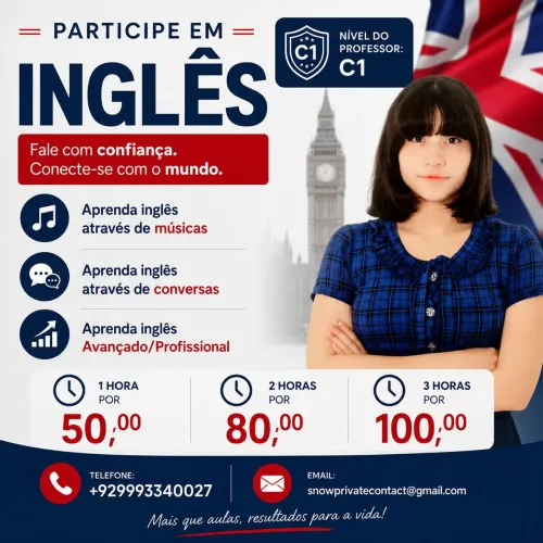 Aulas de Inglês particulares 