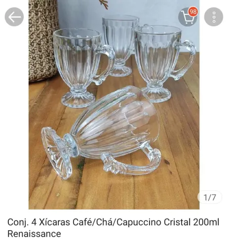 Kit 4 xic. Cristal 200ml