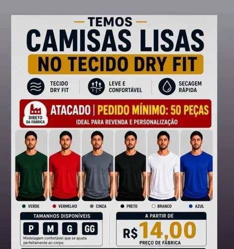 Camisas direto da fabrica 