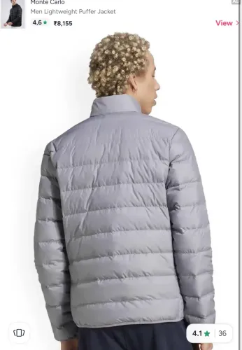 Jaqueta Adidas Puffer e masculina M cinza 