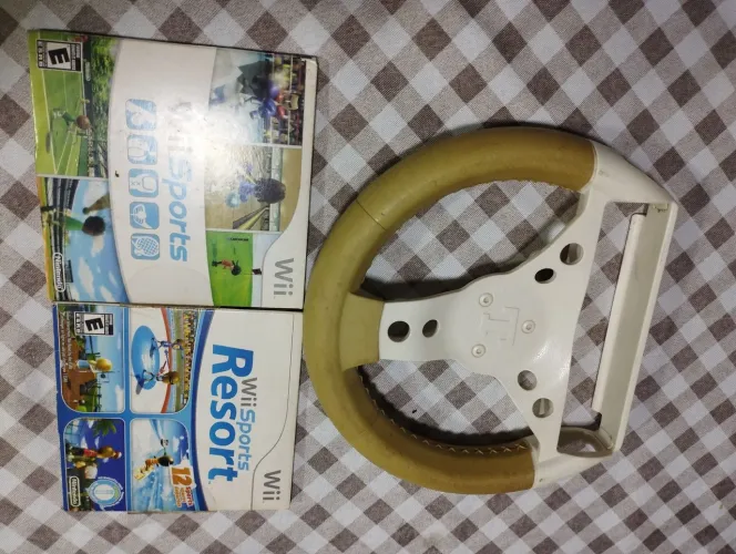 VOLANTE E JOGOS DO NINTENDO WII