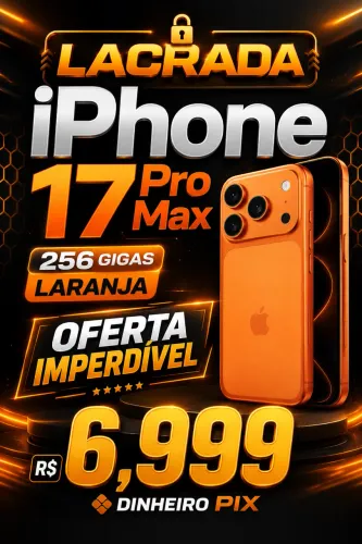 iPhone 17 Pro Max 256 Laranja Lacrado
