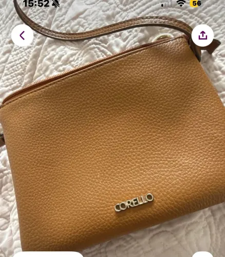 Bolsa crossbody caramelo marca corello