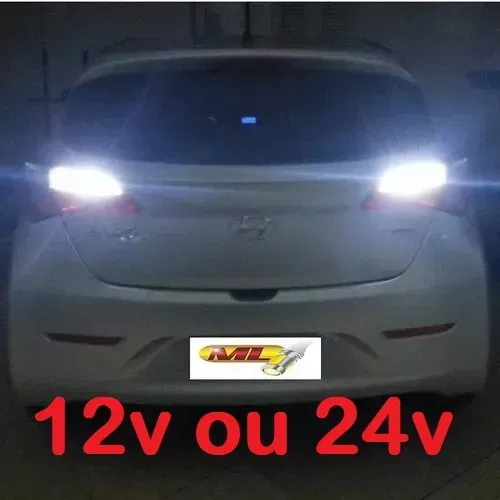 Lâmpadas Cob Led Ba15s 1 Polo nas Cores Branca ou Azul - Pisca, Ré ou Placa