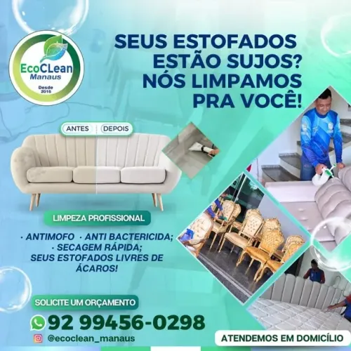 Lavagem a seco em sofás,colchão,poltronas entre outros .