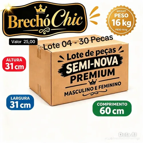 ? Lote 04 ? 30 Peças Semi-Novas Premium ? Brechó Chic