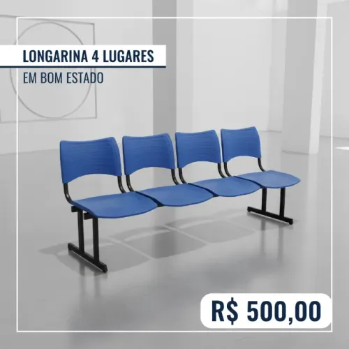 Cadeira Longarina de 4 Lugares