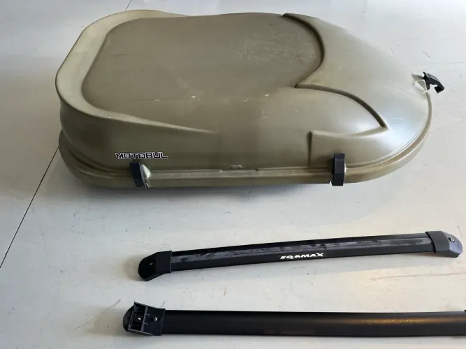 Maleiro bagageiro teto impermeável + rack de teto Jeep Compass 600 litros 