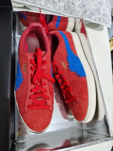 Puma Suede Premium Vermelho/Azul - Na Caixa Original - Tamanho 40/41