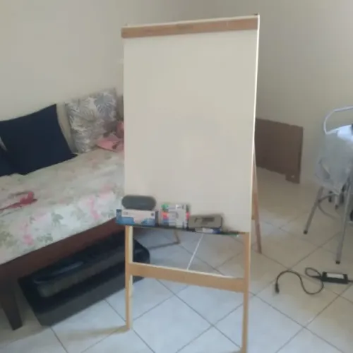 Cavalete dobrável Flip Chart com Quadro Branco
