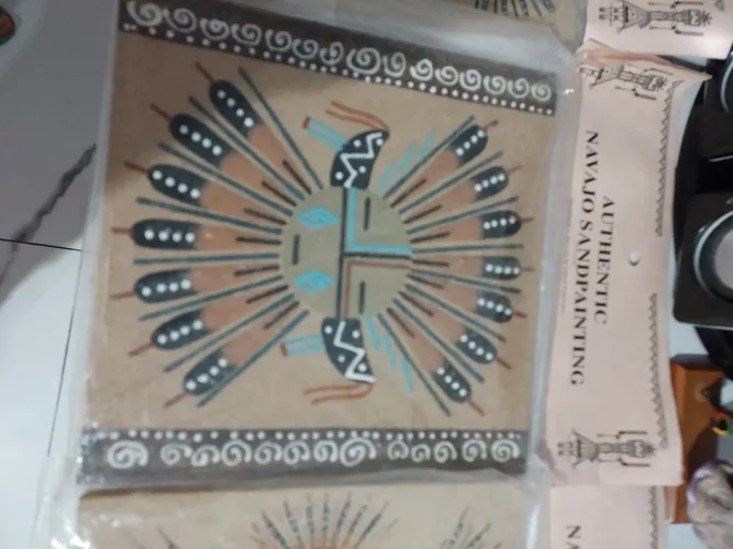Pintura de areia Autêntica navajo conjunto de 3