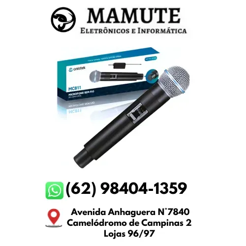 Microfone Sem Fio Recarregável Onistek On-mc811 Palestras Reuniões Karaokê