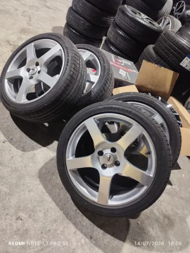 VENDO RODAS 17" 4X100 COM PNEUS NOVOS 205/45/17