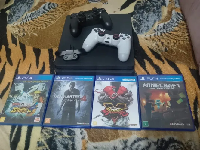 Troco Ps4 slim de 1tb mais 4 jogos e 2 controles originais por PC Gamer, Somente cpu
