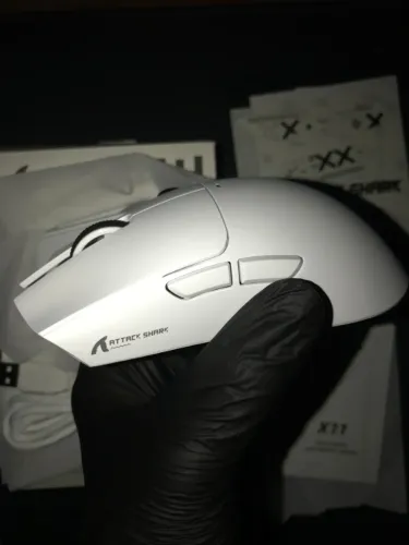 (NOVO) Attack Shark X11 Branco Mouse Gamer Wireless + Dock RGB | 22K DPI | PAW3311