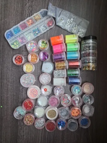 Kit de enfeites para unhas encapsuladas - grande variedade