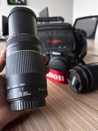 Canon EOS Rebel SL3 + Lentes 18-55mm e 75-300mm | Kit Completo