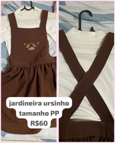 jardineira ursinho PP