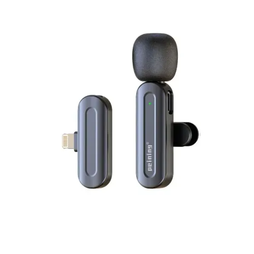 ? MICROFONE DE LAPELA SEM FIO PEINING PARA IPHONE - LIGHTNING
