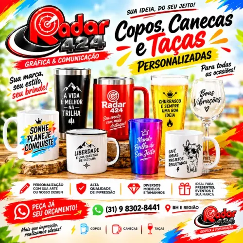  COPOS, CANECAS E TAÇAS PERSONALIZADAS! ?