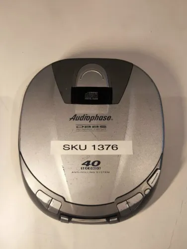 CD portátil vintage da marca Audiophase, modelo CD157S40  dbbs-ANTI-SHOCK USADO