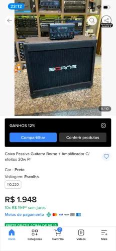 Caixa mais amplificador