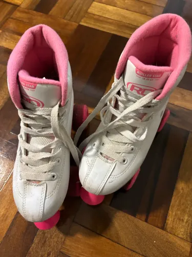 Patins squad rosa e branco Rollerblade