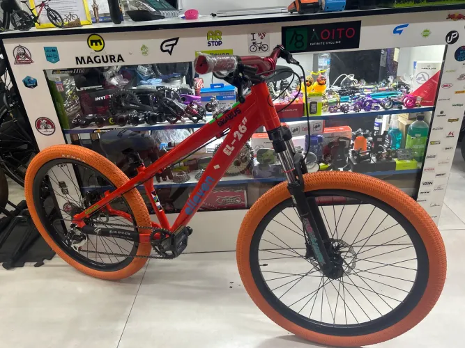 Bicicleta aro 26 com raios de inox