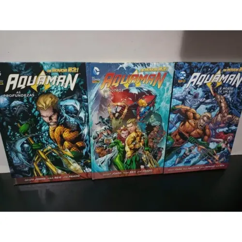 aquaman novos 52 3 vols completo dc comics panini batman superman flash liga da justiça