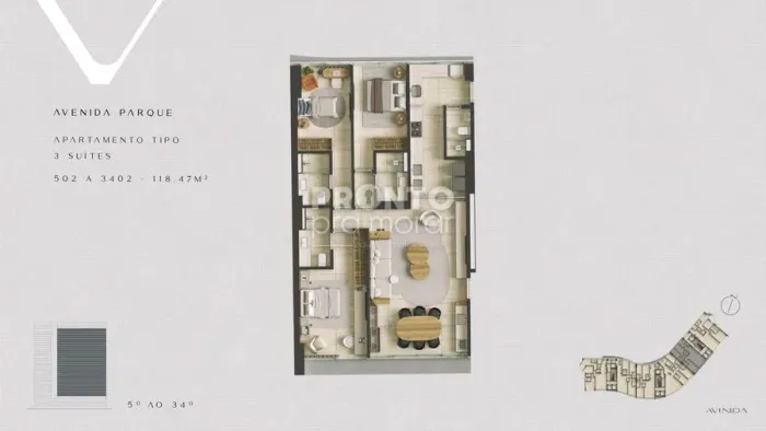 Apartamento com 3 quartos em Cais Estelita