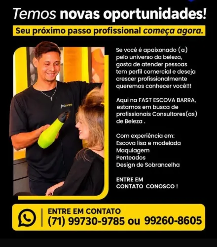 Precisa-se de Profissional Cabeleireiro e Manicure.