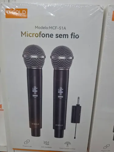 Kit 2 microfone sem fio A'gold MCF-51A