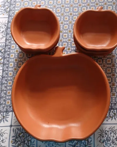 Jogo de travessas de cerâmica
