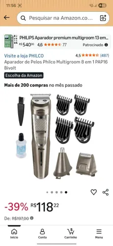 Barbeador elétrico Philco