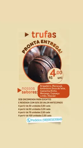 Trufas(a partir de 100 uni 2,00 cada