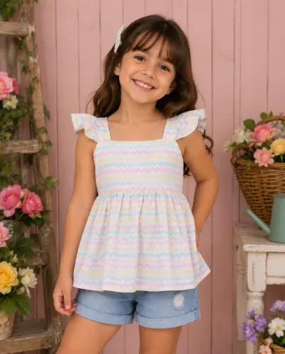 BLUSA BATA INFANTIL MENINA-6 ANOS