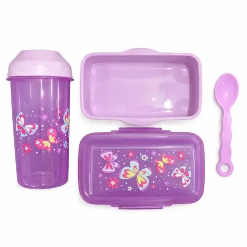 Kit Escolar Lancheira Marmita Com Copo Infantil