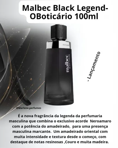 Malbec Black Legend 100ml O Boticário - Lançamento