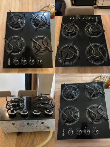 Cooktop Itatiaia 4 Bocas - Mesa de Vidro Temperado