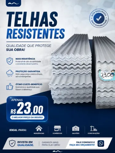 Telhas na promoção