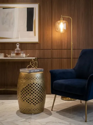 Seat Garden - Banco - Cerâmica - Cor Dourado (Marrocos For You)