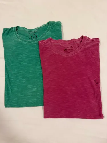 2 camisetas lisas estonadas Reseva e Wollner TAM GG