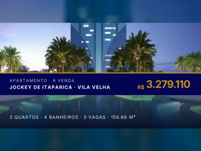 Oportunidade Única: Apartamento de 3 Suítes no Jockey, Vila Velha